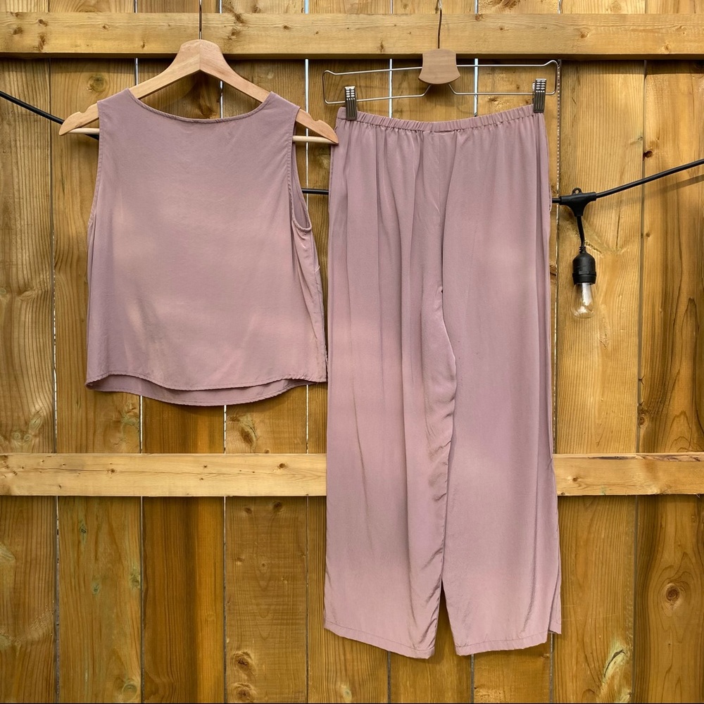Vintage Winter Silks Mauve Pant Matching Set